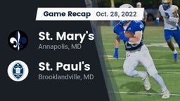 Recap: St. Mary's  vs. St. Paul's  2022