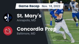Recap: St. Mary's  vs. Concordia Prep  2022