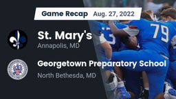 Recap: St. Mary's  vs. Georgetown Preparatory School 2022