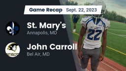 Recap: St. Mary's  vs. John Carroll  2023