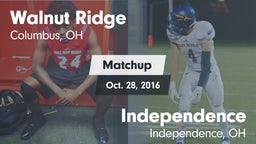 Matchup: Walnut Ridge High vs. Independence  2016