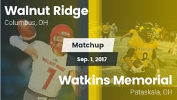 Matchup: Walnut Ridge High vs. Watkins Memorial  2017