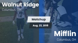 Matchup: Walnut Ridge High vs. Mifflin  2018