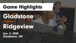 Gladstone  vs Ridgeview  Game Highlights - Jan. 3, 2020
