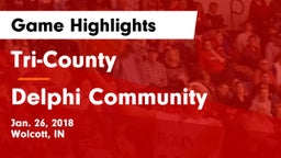 Tri-County  vs Delphi Community  Game Highlights - Jan. 26, 2018