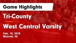 Tri-County  vs West Central Varsity Game Highlights - Feb. 10, 2018