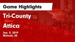 Tri-County  vs Attica  Game Highlights - Jan. 5, 2019