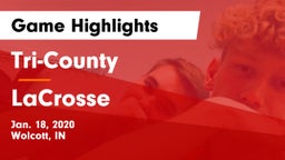 Tri-County  vs LaCrosse  Game Highlights - Jan. 18, 2020