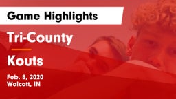 Tri-County  vs Kouts Game Highlights - Feb. 8, 2020