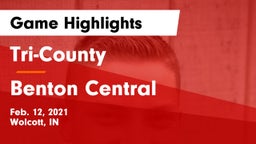 Tri-County  vs Benton Central  Game Highlights - Feb. 12, 2021