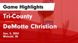 Tri-County  vs DeMotte Christian  Game Highlights - Jan. 5, 2024