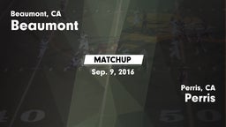 Matchup: Beaumont  vs. Perris  2016