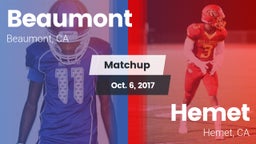 Matchup: Beaumont  vs. Hemet  2017