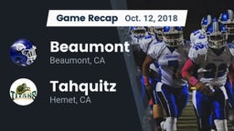 Recap: Beaumont  vs. Tahquitz  2018