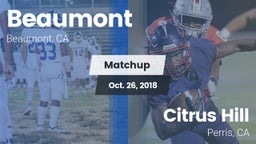 Matchup: Beaumont  vs. Citrus Hill  2018