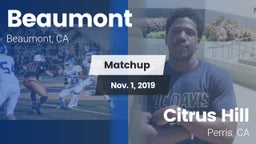 Matchup: Beaumont  vs. Citrus Hill  2019