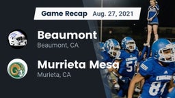 Recap: Beaumont  vs. Murrieta Mesa  2021