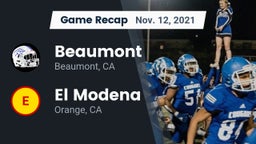 Recap: Beaumont  vs. El Modena  2021