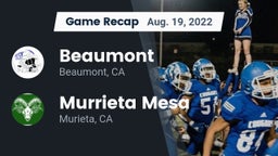 Recap: Beaumont  vs. Murrieta Mesa  2022