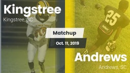 Matchup: Kingstree High vs. Andrews  2019