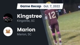 Recap: Kingstree  vs. Marion  2022