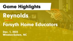 Reynolds  vs Forsyth Home Educators Game Highlights - Dec. 1, 2023