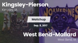 Matchup: Kingsley-Pierson vs. West Bend-Mallard  2017