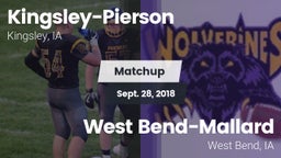 Matchup: Kingsley-Pierson vs. West Bend-Mallard  2018