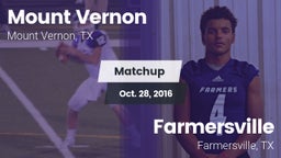 Matchup: Mount Vernon High vs. Farmersville  2016