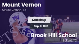 Matchup: Mount Vernon High vs. Brook Hill School 2017