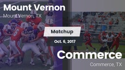 Matchup: Mount Vernon High vs. Commerce  2017