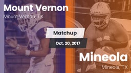Matchup: Mount Vernon High vs. Mineola  2017