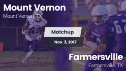 Matchup: Mount Vernon High vs. Farmersville  2017