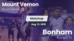 Matchup: Mount Vernon High vs. Bonham  2018