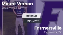 Matchup: Mount Vernon High vs. Farmersville  2018