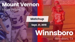 Matchup: Mount Vernon High vs. Winnsboro  2018