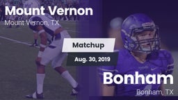Matchup: Mount Vernon High vs. Bonham  2019