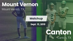 Matchup: Mount Vernon High vs. Canton  2019