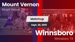 Matchup: Mount Vernon High vs. Winnsboro  2019