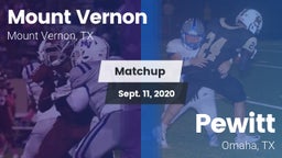 Matchup: Mount Vernon High vs. Pewitt  2020