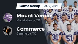 Recap: Mount Vernon  vs. Commerce  2020