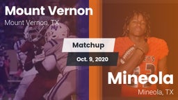 Matchup: Mount Vernon High vs. Mineola  2020