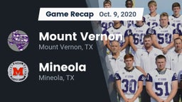 Recap: Mount Vernon  vs. Mineola  2020