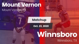 Matchup: Mount Vernon High vs. Winnsboro  2020