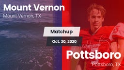 Matchup: Mount Vernon High vs. Pottsboro  2020