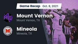 Recap: Mount Vernon  vs. Mineola  2021