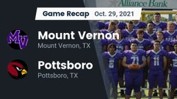 Recap: Mount Vernon  vs. Pottsboro  2021