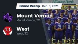 Recap: Mount Vernon  vs. West  2021