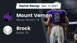 Recap: Mount Vernon  vs. Brock  2021