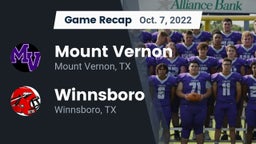 Recap: Mount Vernon  vs. Winnsboro  2022